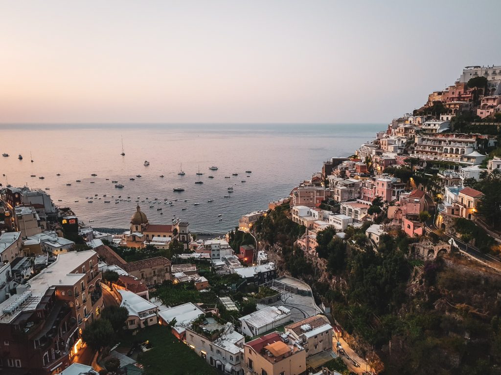 Panorama Costiera Amalfitana al tramonto